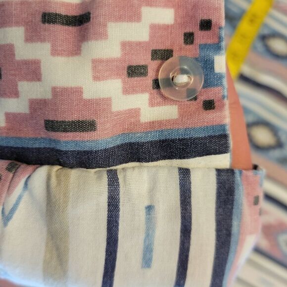 Blair Vintage Aztec Western Pastel Button Down Top Shirt Blouse Women's - Picture 9 of 10